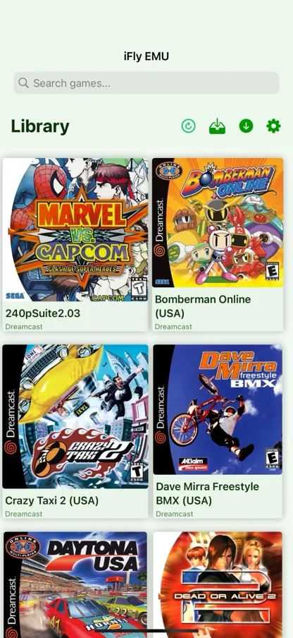 iFly iPhone – game library