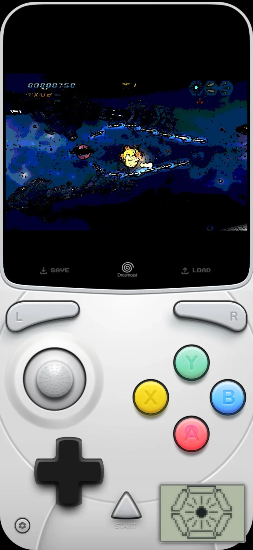 iFly iPhone – shmup gameplay with a shader filter and on-screen touch controls