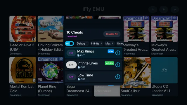 iFly Apple TV – cheat codes