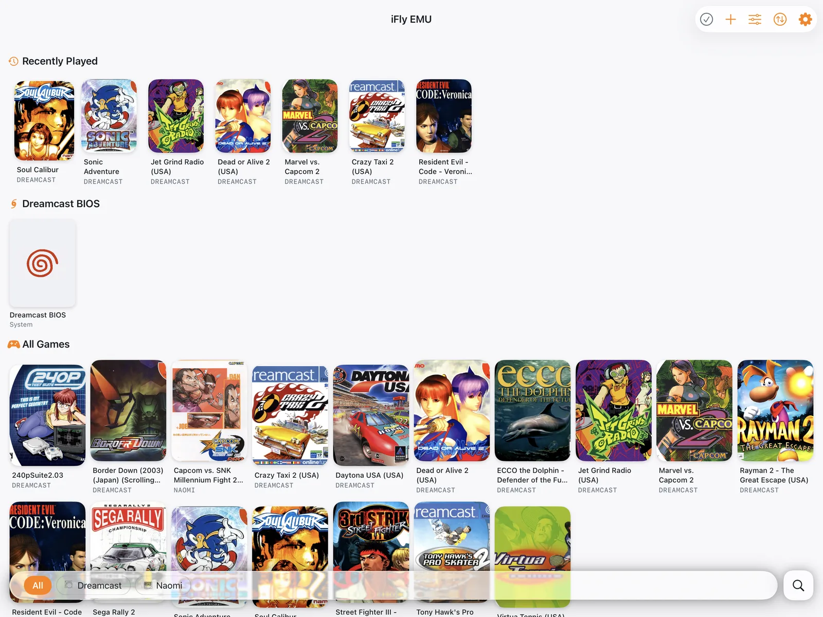 iFly iPad – game library